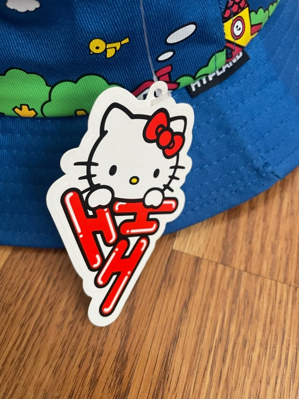 Hypland x Hello Kitty Bucket Hat Carnival Blue NWT Sanrio Collab